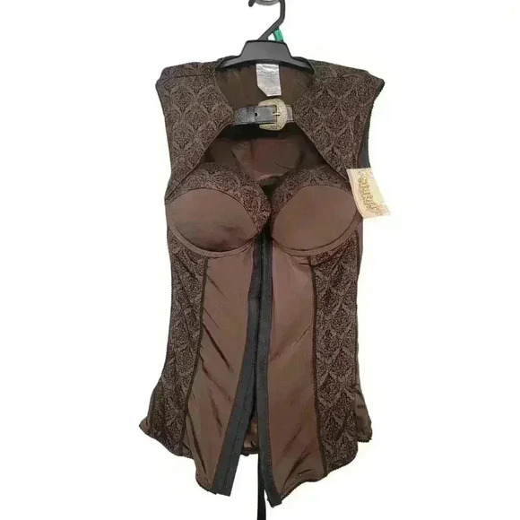 Spirit Brown and Black Sleeveless Vest - Picture 1 of 3